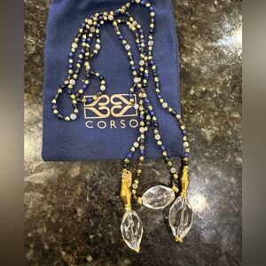 Unique. Genuine stone wrap necklace- Corso designs